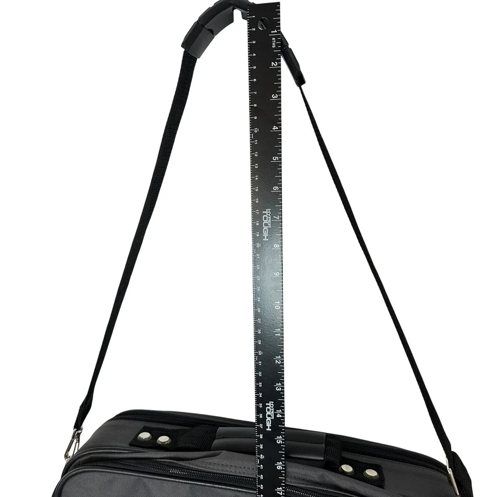 Samsonite Messenger Bag Charcoal Grey Ballistic Nylon Travel Briefcase
